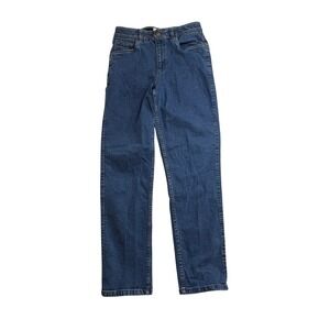 John Blair Comfort Waist Jeans Men's 32L Blue Straight Leg Elastic Denim